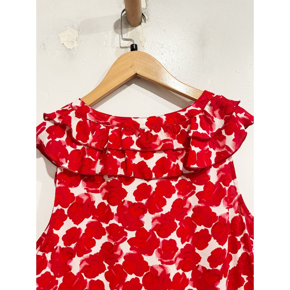 Cabi Pink Rosy Ruffle Sleeveless Blouse Size Small - Picture 6 of 10
